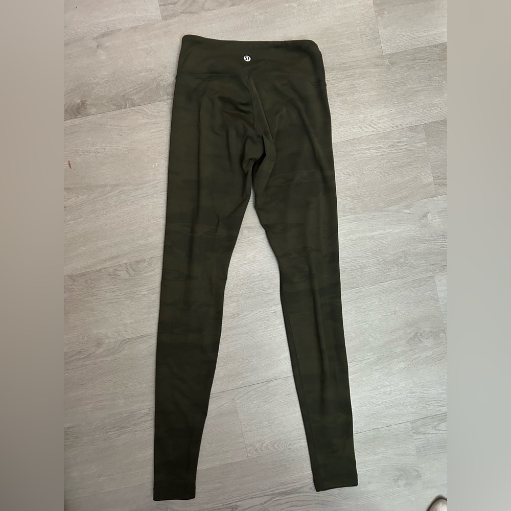 Camo green Lululemon leggings size 2